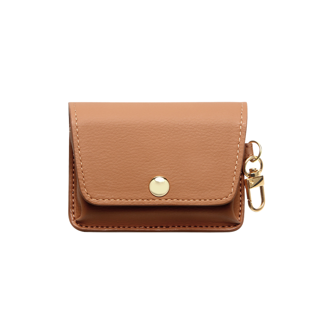 Saddle Brown PU Leather Travel Pouch